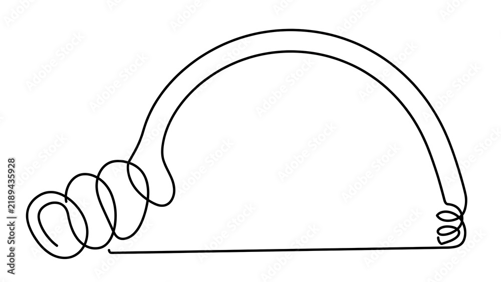 Fototapeta premium Coiled wire on white background.