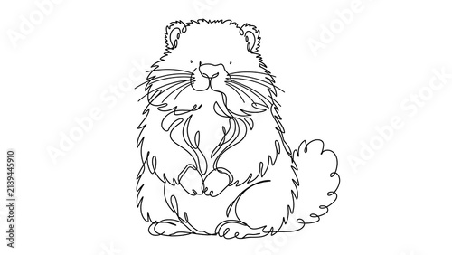 Obraz na płótnie Cute Raccoon white background.