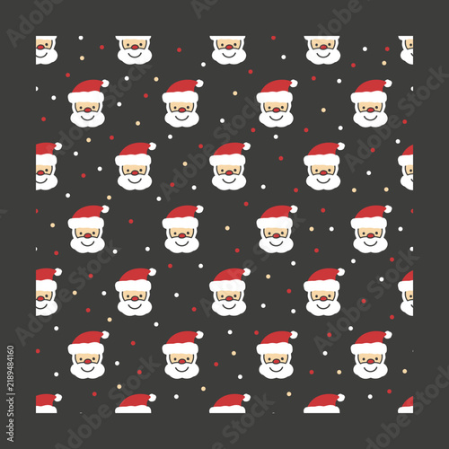 Festive Santa Claus Holiday Confetti Dots Pattern. Decorative seamless vector pattern suitable for Christmas branding, wallpaper, fabric, and digital paper.