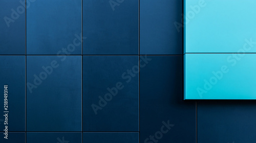 Modern Blue Architectural Facade Panels Minimal Background