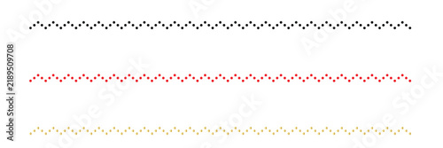 Elegant Horizontal Ornamental Divider Lines with Delicate Center Flourish in Black, Red and Golden Yellow for Wedding Invitations, Certificates, Borders and Graphic Design.