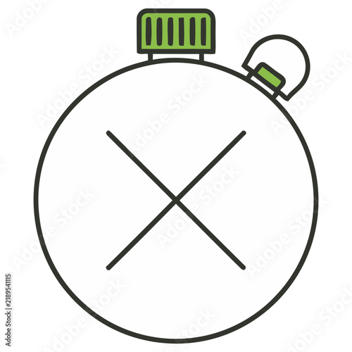 Stopwatch icon with X mark