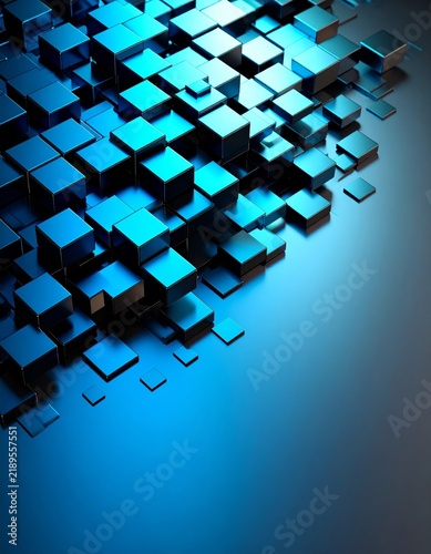 blue cubes wallpapers