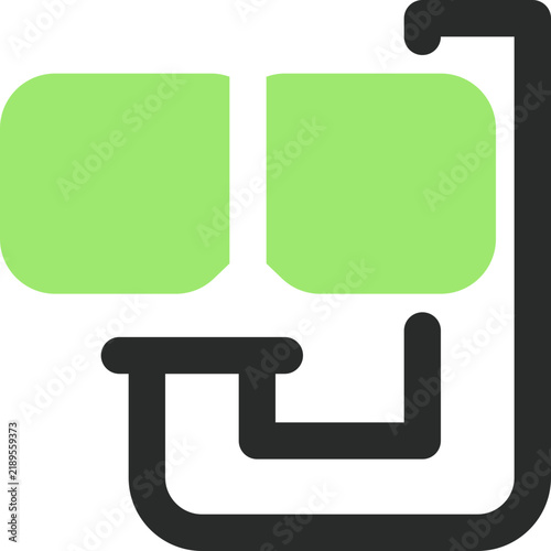 diving mask dual tone icon. Sleek and modern vector icon for websites, mobile apps, presentations, and logos. High quality and easy to edit.