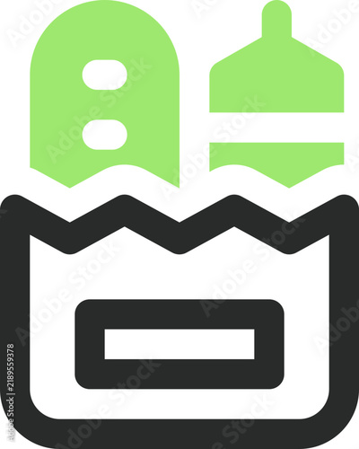 grocery dual tone icon. Sleek and modern vector icon for websites, mobile apps, presentations, and logos. High quality and easy to edit.