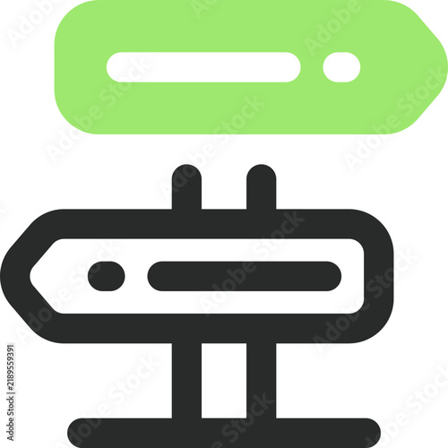 direction dual tone icon. Sleek and modern vector icon for websites, mobile apps, presentations, and logos. High quality and easy to edit.