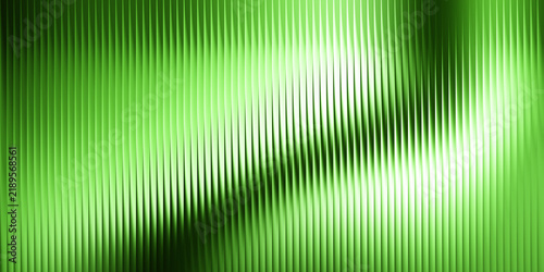 Photography Abstract green background with vertical stripes and light reflections on a smoot