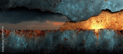 Abstract colorful landscape with light.
