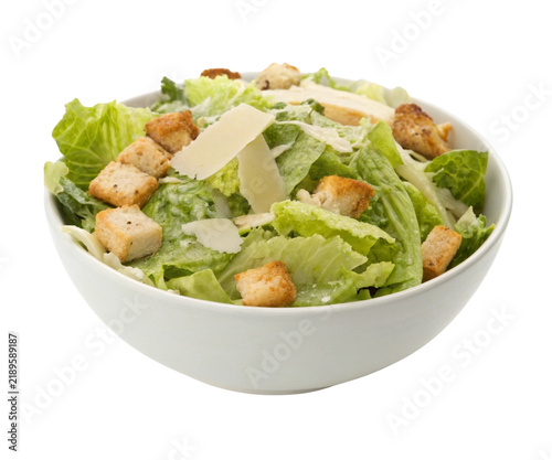 Quadro su tela Caesar Salad with Shaved Parmesan and Garlic Croutons