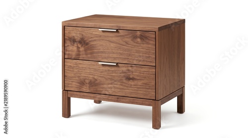 Rustic brown wooden two drawer bedside nightstand with bedside table wooden cabinet drawer unit