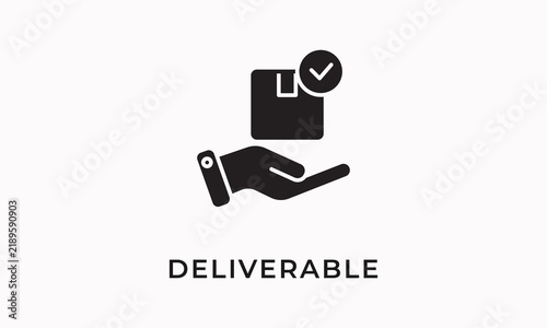 Deliverable Vector Icon Isolated On White Background        