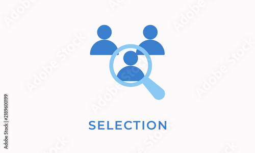 Cuadro en lienzo Selection Vector Icon Isolated On White Background