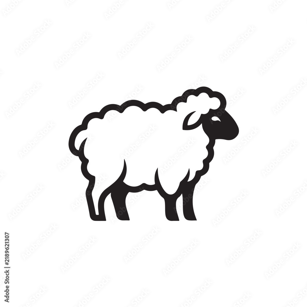 Obraz premium black and white sheep
