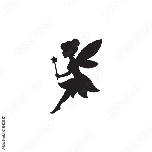 silhouette of a fairy