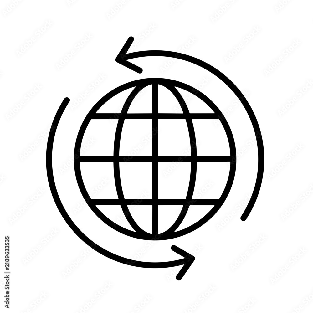 Fototapeta premium earth globe icon