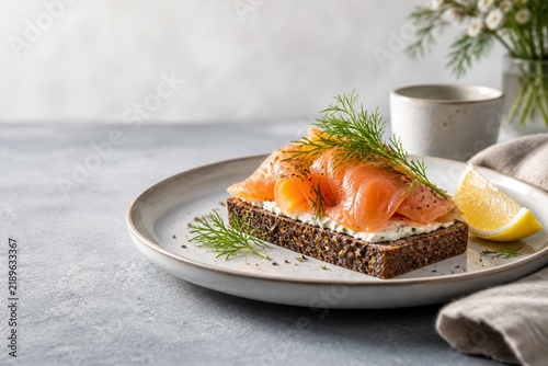 Plakat Nordic Rye Bread with Smoked Salmon