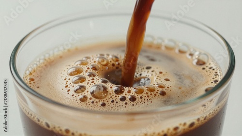 Nitro Cold Brew Coffee Cascading Bubbles