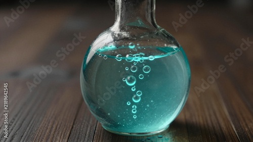 Potion Bottle with Magical Rising Bubbles