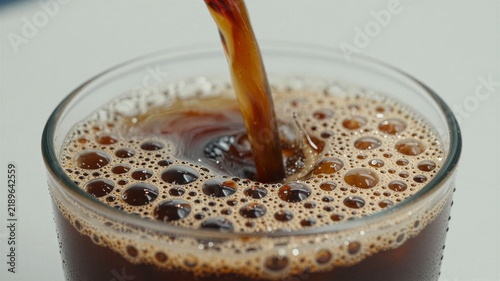 Nitro Cold Brew Coffee Cascading Bubbles