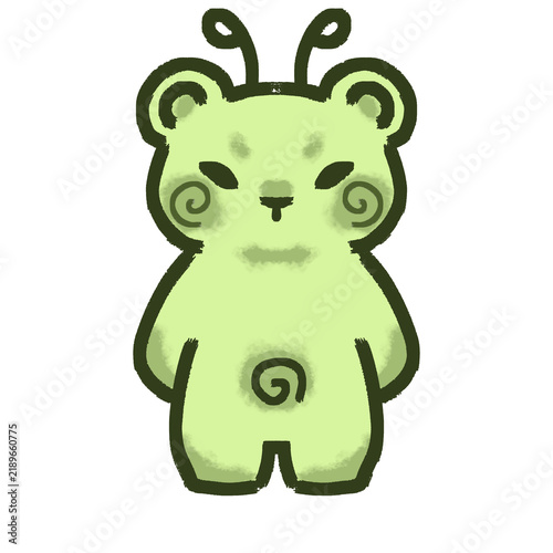 Obraz na płótnie green monster cartoon