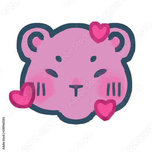 Tapety artystyczne pig with heart