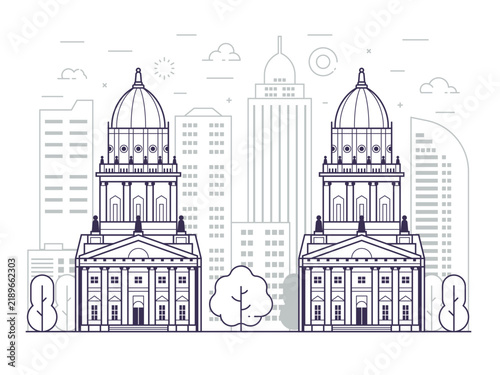 Gendarmenmarkt Square Berlin Landmark City Scene