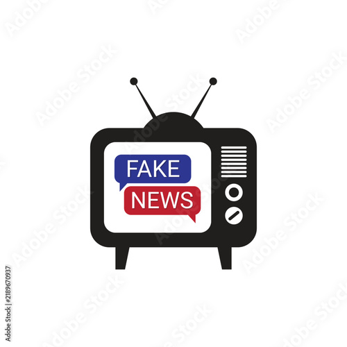 Vintage Television Broadcasting Fake News Illustration
