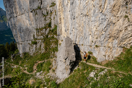 Konstfotografi Stunning climbing adventure in the breathtaking landscapes of Switzerland