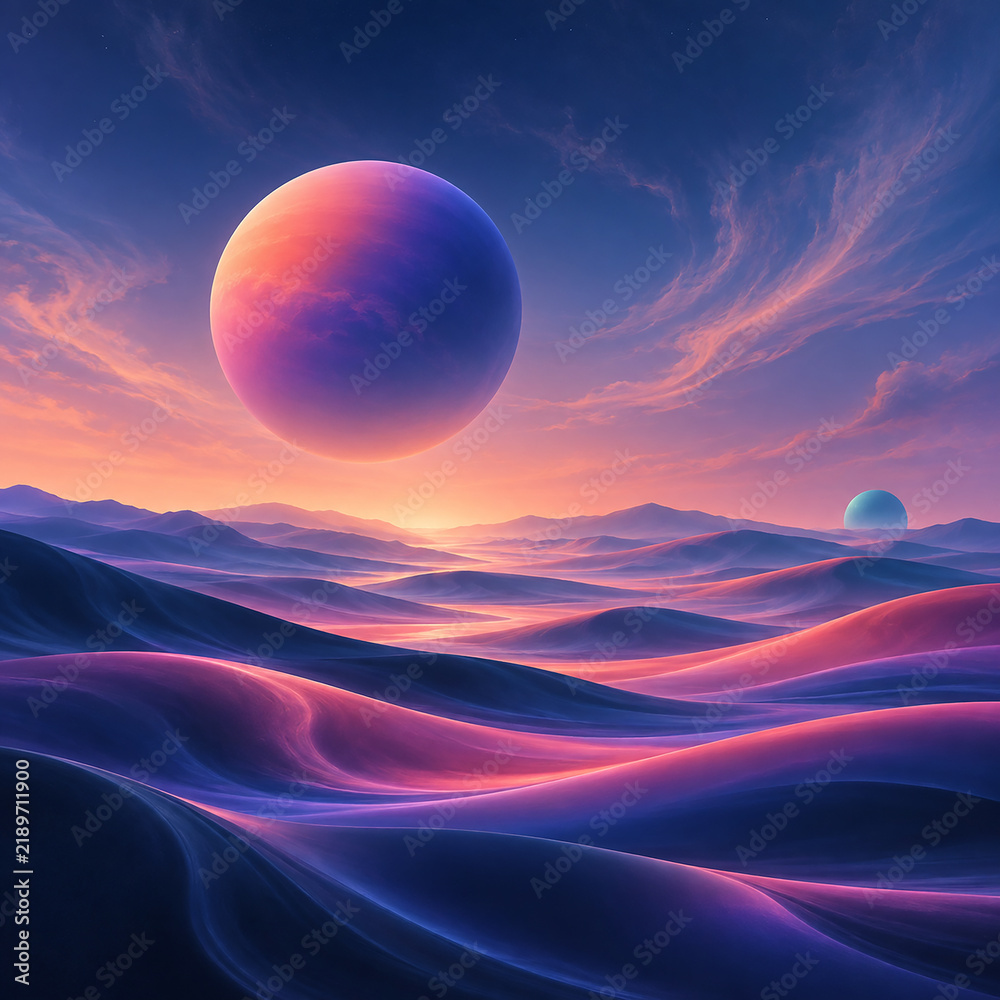 Fototapeta premium Psychedelic Dreamscapes – Surreal Fantasy Landscapes