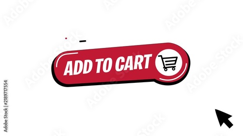 Add to Cart Button Animation with Shopping Cart Cursor Click