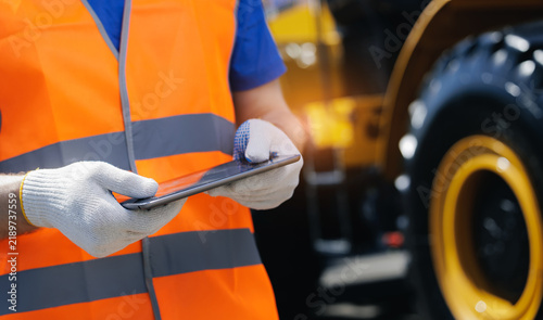 Fotografie Service diagnostics of hydraulic systems