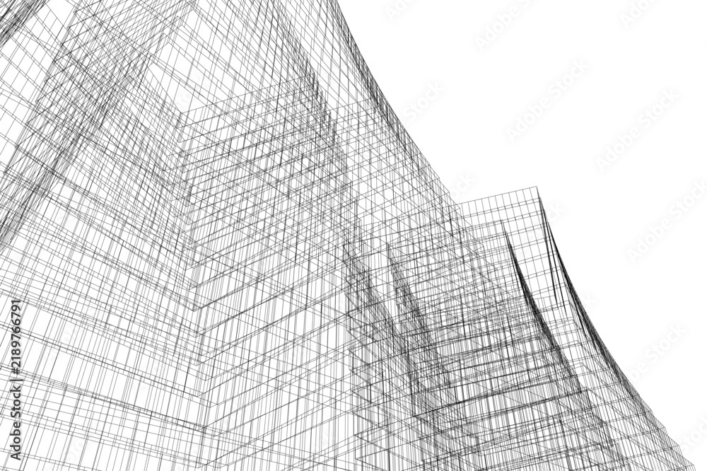 Naklejka premium architecture building abstract vector illustration