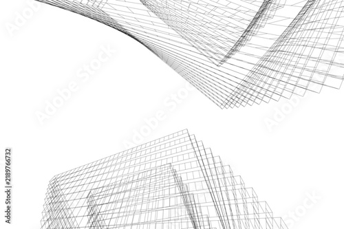 architecture building abstract vector illustration