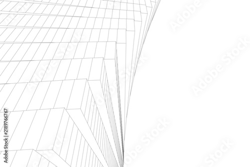 architecture building abstract vector illustration