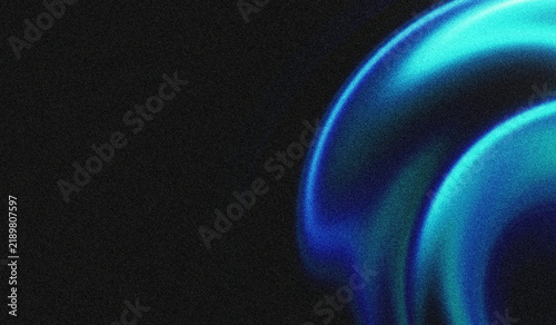 Quadro su tela Abstract Dark Blue Cyan Grainy Gradient Wave Background, Glowing Electric Sapphi