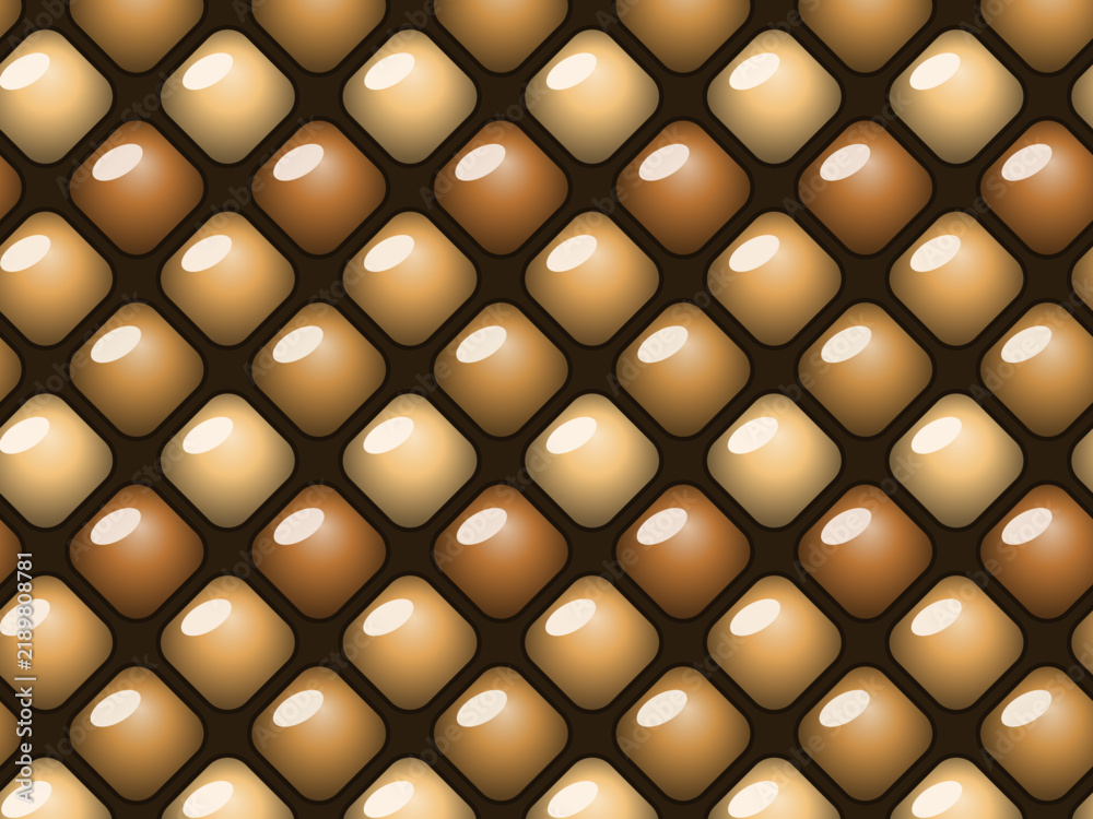 Fototapeta premium Puffer Quilted Texture Inflated Padded Squares Background