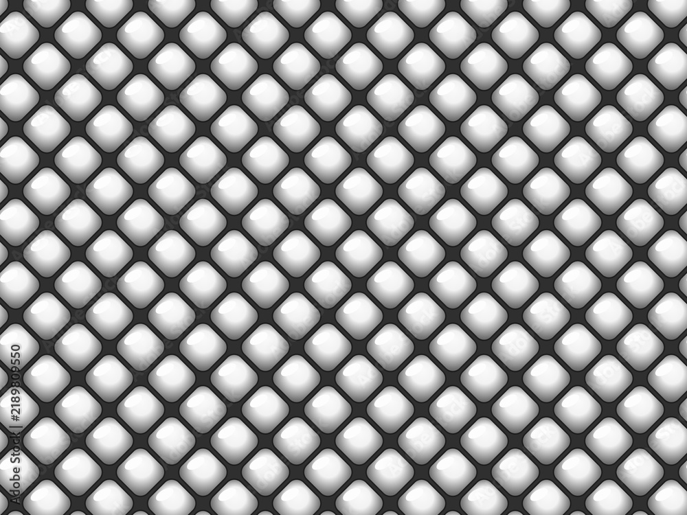 Fototapeta premium Squishy Tufted Cushion Grid Modern Abstract Pattern