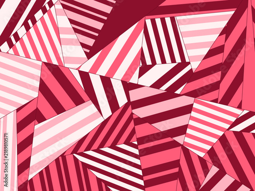 High Contrast Dazzle Ship Camo Abstract Pattern