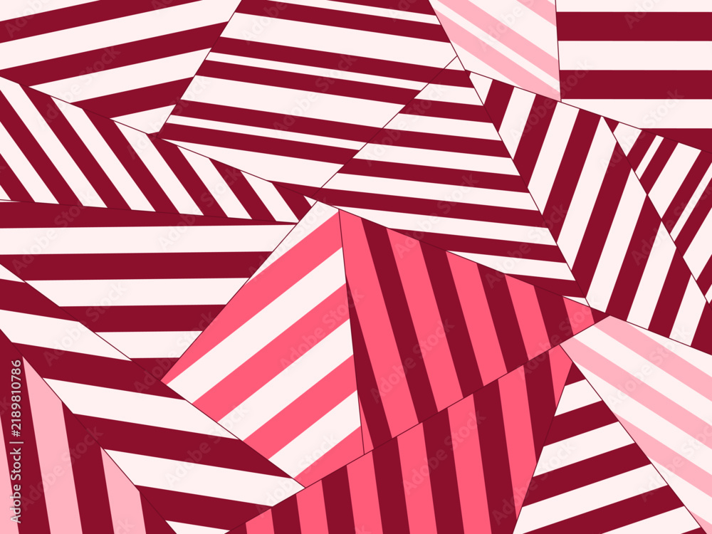 Fototapeta premium Razzle Dazzle Broken Stripes Geometric Vector Design