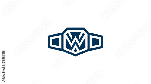 Wrestling title belt symbol icon.