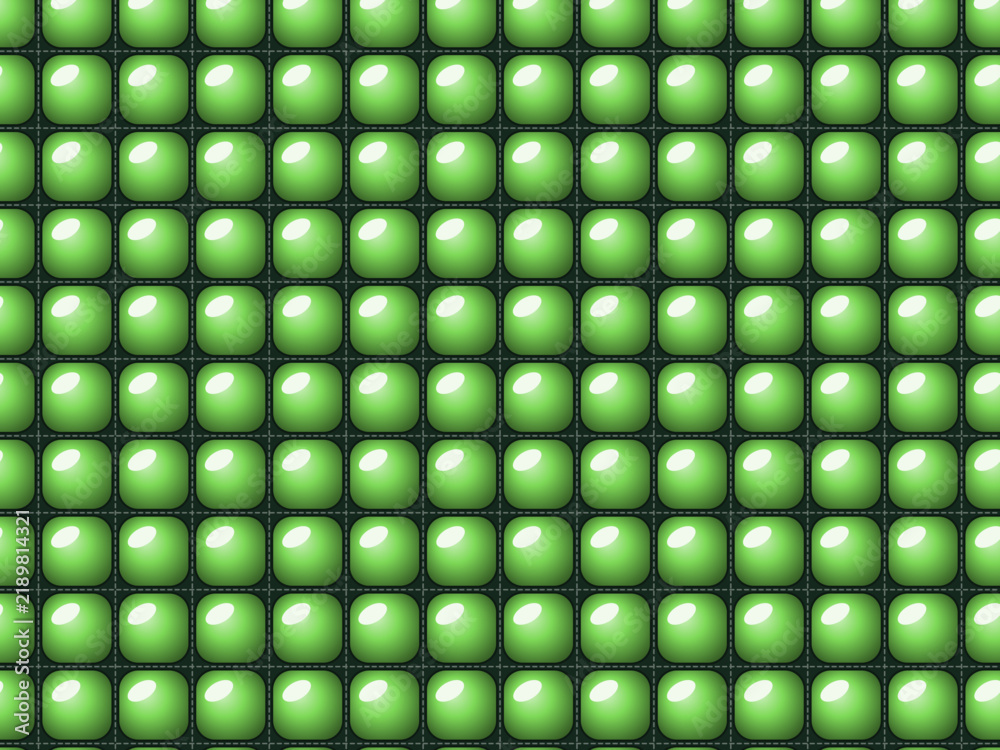 Obraz premium Shiny Puffed Quilt Cells Dimensional Textile Design
