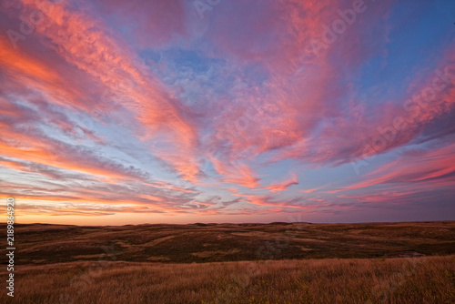 Sunset over the prairie