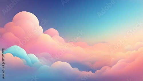 Soft Abstract Pastel Clouds With Dreamy Blurred Gradient Background
