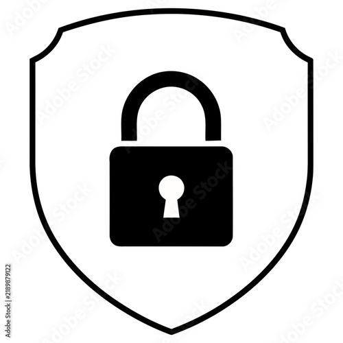 Shield and Lock Icon