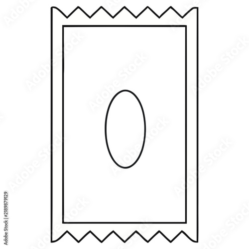 Stamp outline with oval shape