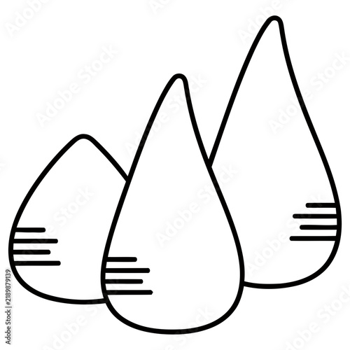 Three abstract shapes with horizontal lines