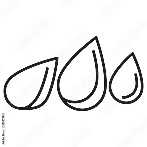Three Water Droplets Icon