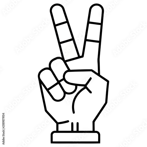 Victory Hand Gesture Icon