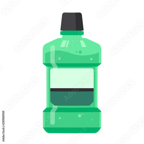 Obraz na płótnie Mouthwash Flat Illustration