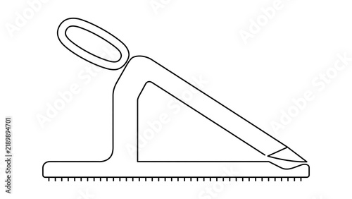 Hand saw tool on white background.